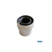 Переходник коаксиальный BAXI с диаметра 80/125мм на диаметр 60/100 Coaxial adaptor 80/125 – 60/100mm