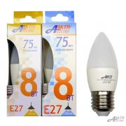 Лампа светодиодная LED-Regular свеча 8Вт Е27